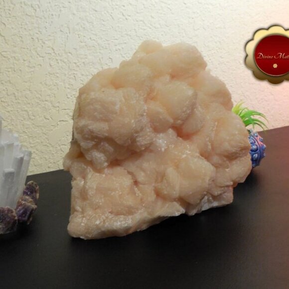 7 lb Large Peach Stilbite, Stilbite Cluster, Crystal Cluster - Picture 4 of 5